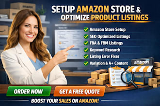 setup amazon store amazon product listinting and amazon listing creation