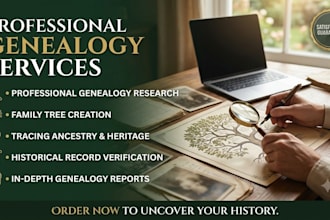 research family tree, find ancestry, write genealogy report