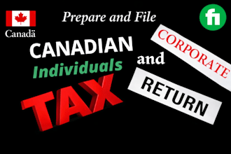 prepare and file canadian taxes, corporation tax t2, personal tax t1