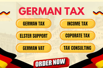 do german tax, vat, bookkeeping and elster tax filing services