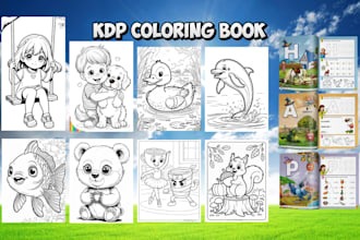 design kids coloring book, coloring pages for amazon KDP