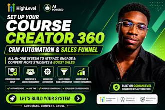 setup your course creator 360 CRM automation and sales funnel cc360 funnel sites
