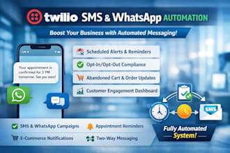 setup twilio whatsapp API SMS automation, opt in opt out system whatsapp chatbot