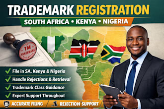 register trademark application in south africa, kenya and nigeria