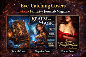 design erotica, fantasy journal and magazine covers