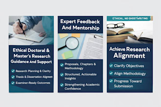 offer ethical doctoral and masters research  guidance