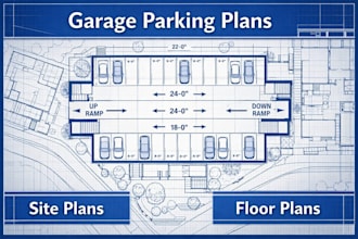 design garage parking plans architectural drawings site and floor plans