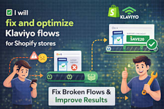 fix and optimize klaviyo flows for shopify stores