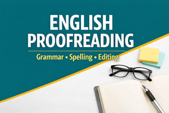proofread articles, emails, and documents in english