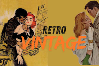 retro comic art, pulp poster, pop art retro vintage illustration comic cover art
