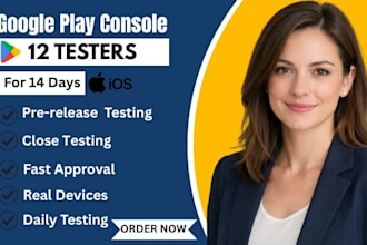 provide closed testing 12 testers 20 testers mobile app testing