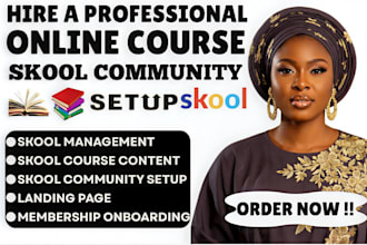 create skool online course content skool course community setup management