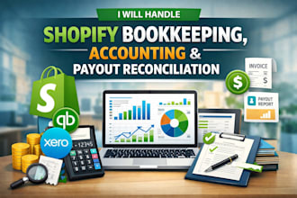 handle shopify bookkeeping, accounting, and payout reconciliation