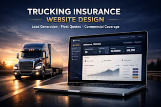 design trucking freight logistics commercial transport insurance liability websi