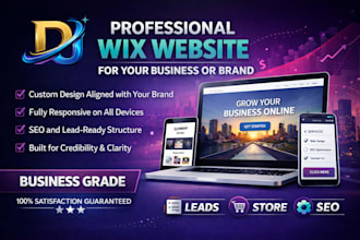 design a professional conversion focused wix website