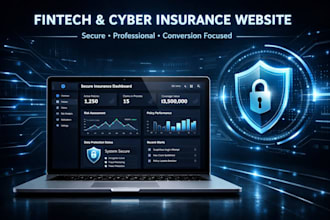 design fintech payment banking cyber financial insurance security website