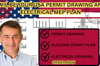 deliver office permit drawings with electrical  mep plans for city approval
