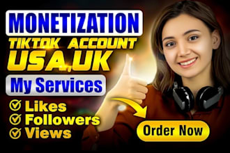 create US, australia and uk tiktok monetization account