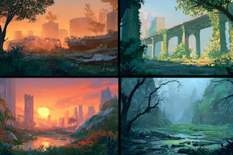 make environment concept art, illustration or key shot in sci fi, fantasy style