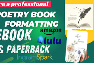 format design poetry ebook, poem book, chapbook, fiction, poetry format, romance