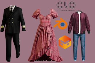 design realistic clo3d virtual clothing 3d fashion garments marvelous designer