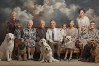 draw a wonderful family portrait