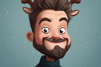 bring your christmas cartoon caricature