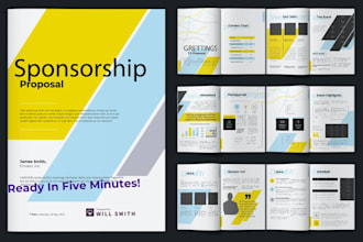 design sponsorship proposal letter package event pitch deck fundraising grant