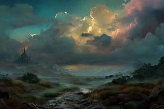 fantasy concept landscape illustrations