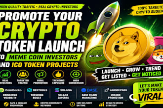 promote your crypto token launch to meme coin investors and ico token projects