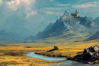 do fantasy background and landscape