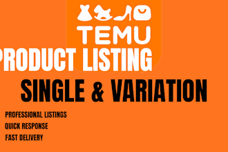 upload products and do temu products listing