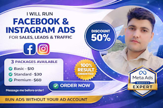 be your facebook ads manager full page and ads setup