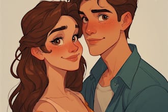 paint custom couple portrait