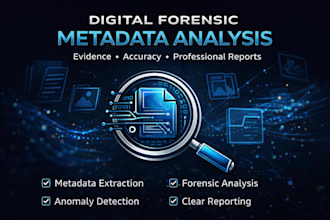 analyze extract and report metadata using digital forensic techniques