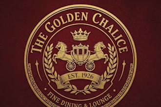 design an elegant vintage luxury restaurant logo