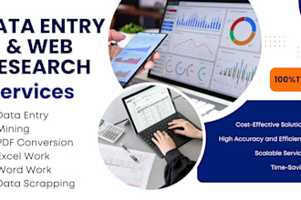 accurate data entry web research with quality