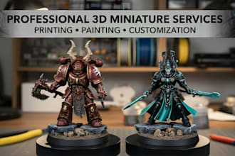 custom 3d print and paint model 3d printing cosplay warhammer 40k hand painted