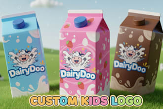 create kids logo design for education brands and baby products