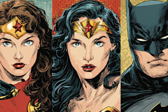 draw comic superhero pop art portraits