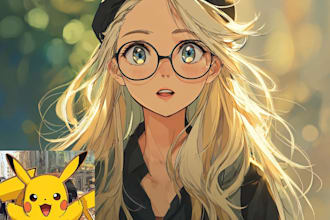 draw anime character an illustration and anime character