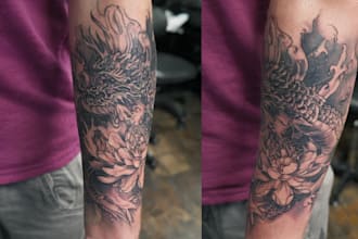 draw custom and realism tattoo design