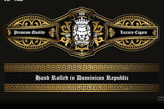 design modern cigar logo, cigar label, cigar band, cigar ring or cigar box