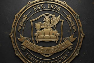 design a stylish vintage sofa brand logo for your business