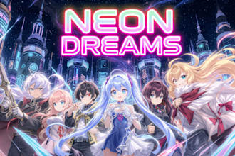 design anime banner or wallpaper poster