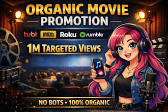 do organic movie promotion on tubi imdb roku rumble youtube to increase viewers