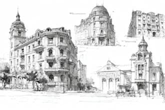 create urban sketches and architectural illustrations