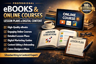 do ebook online course, lesson plan, digital marketing ebook, digital content