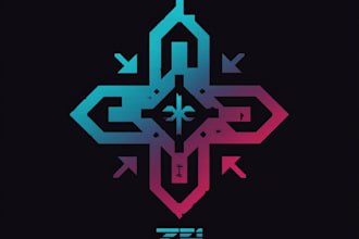 illustrate a elegant typography logo cyberpunk or mecha futuristic