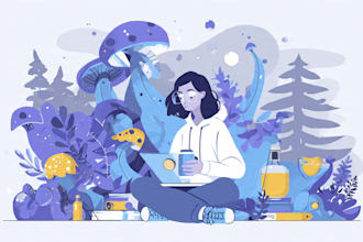 create stylish flat vector illustrations